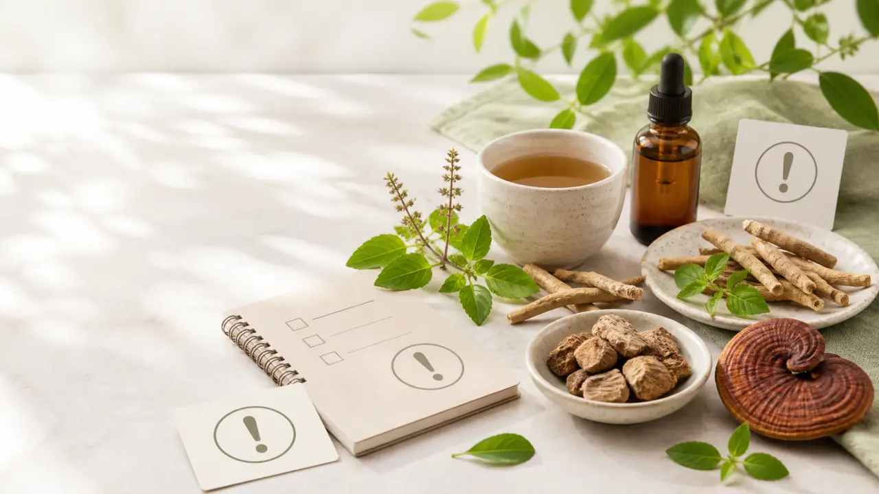 Composition bento de plantes adaptogènes, feuilles et tisane