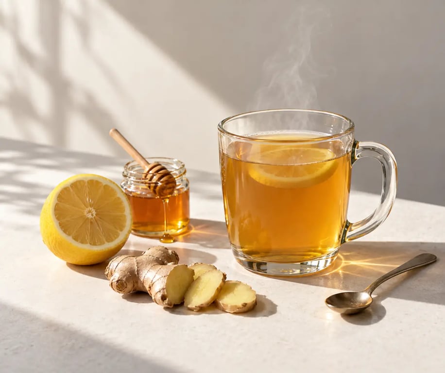 Recette du grog pour rhume au miel, citron et rhum dans une tasse chaude