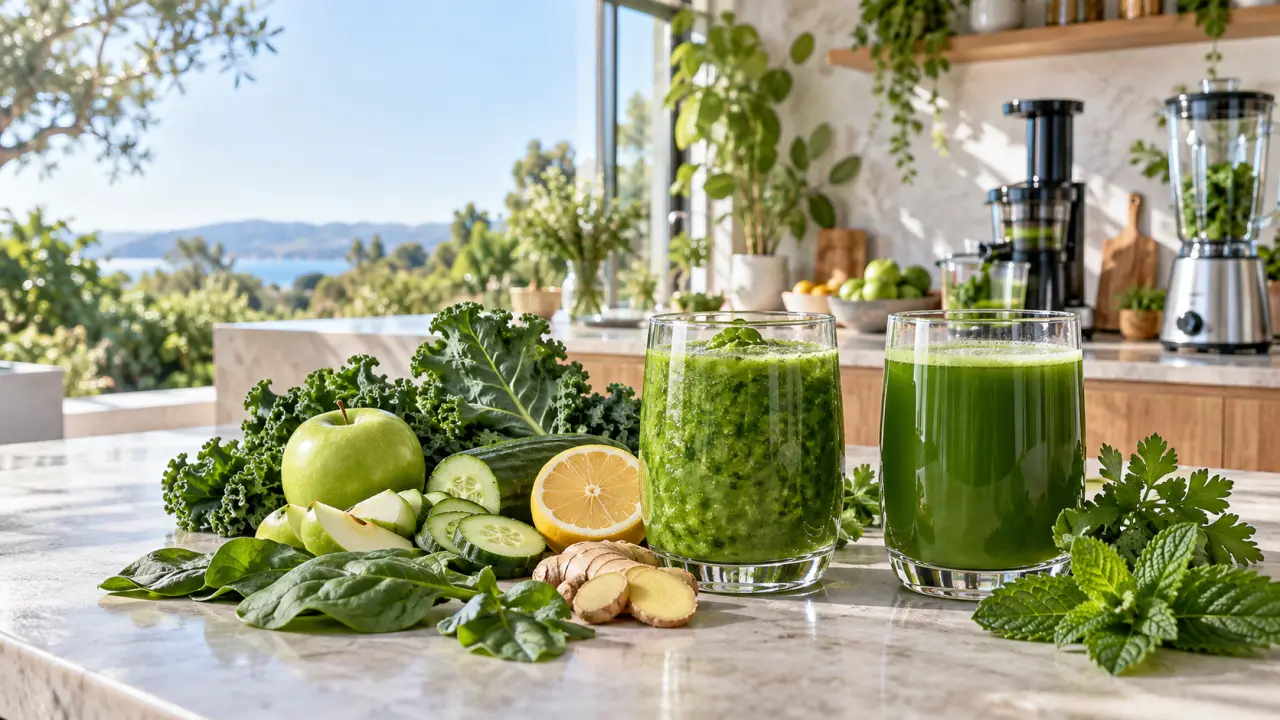 Jus verts détox : 2 méthodes pour choisir entre pulpe et jus fluide