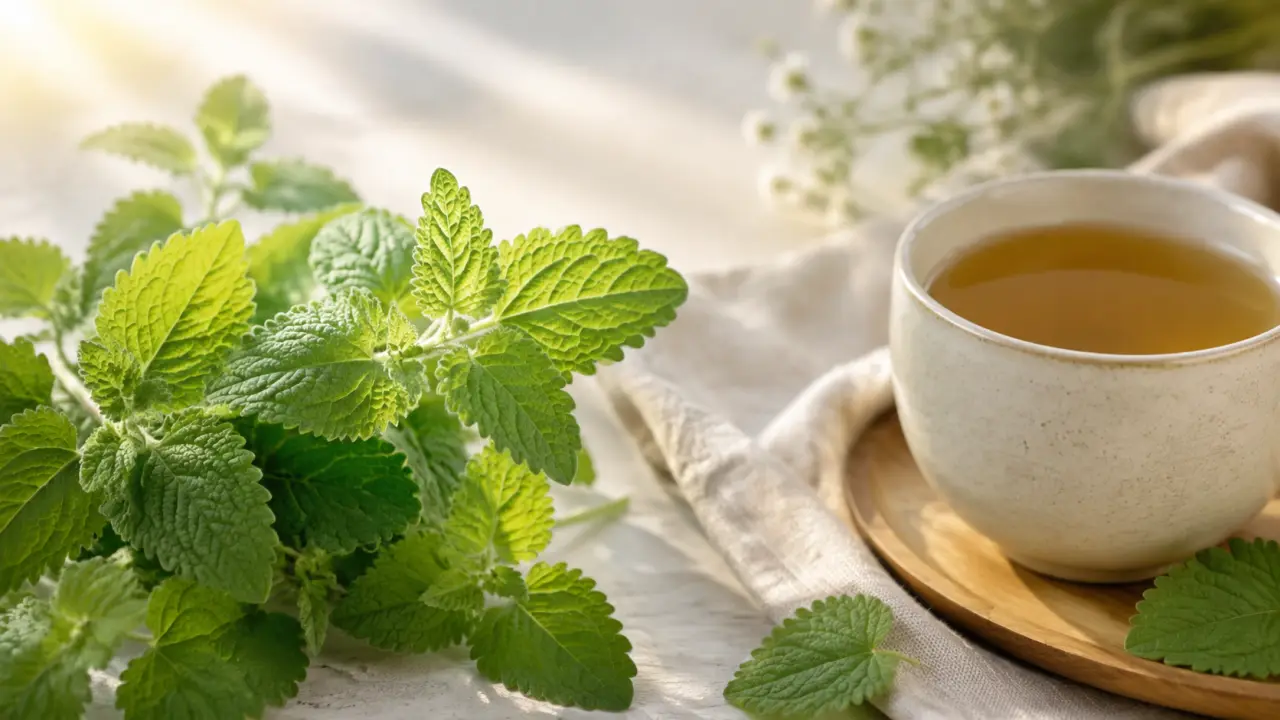 Composition botanique autour de la mélisse et d'une tisane du soir