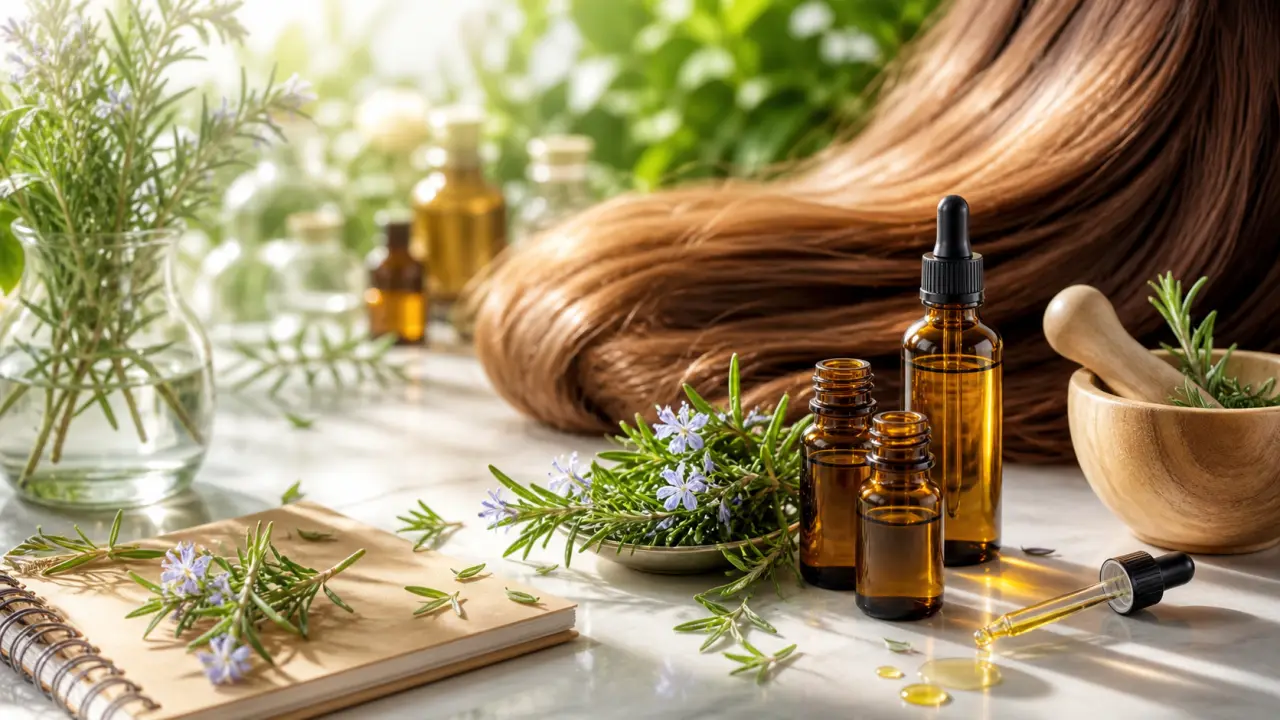 Huile essentielle de romarin pour les cheveux : cinéole, verbénone ou camphre ?