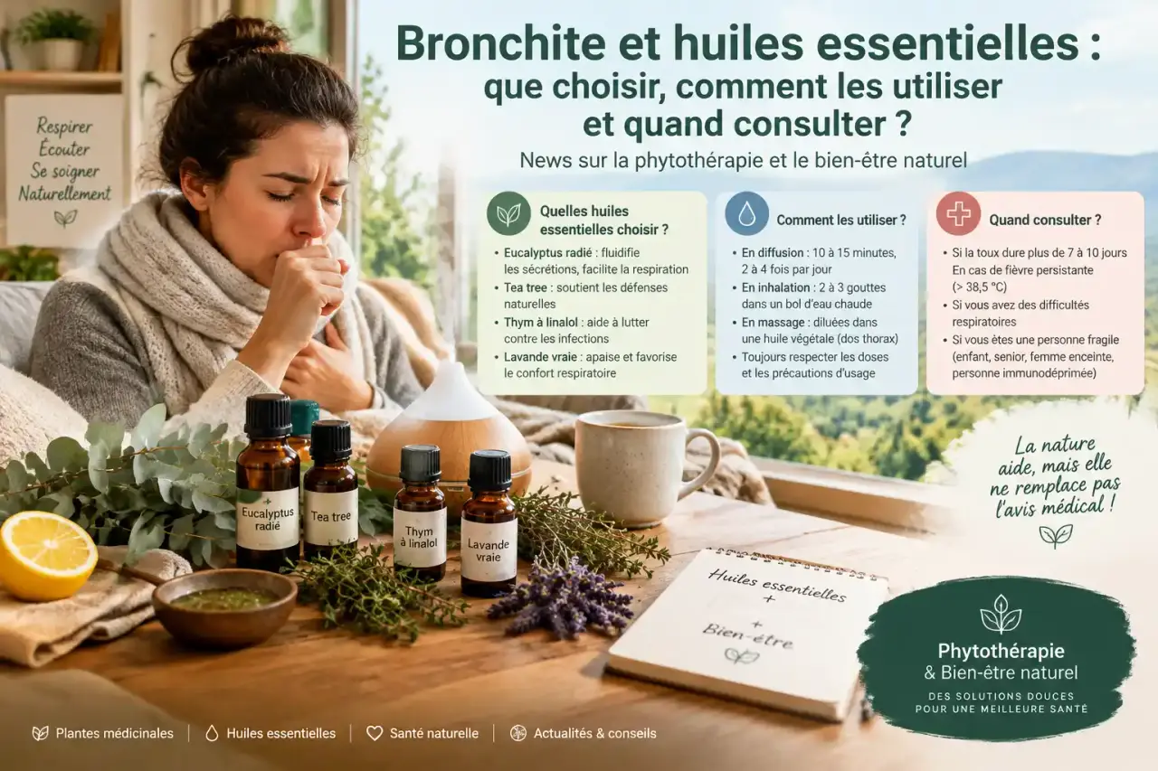 Bronchite et huiles essentielles : que choisir, comment les utiliser et quand consulter ?